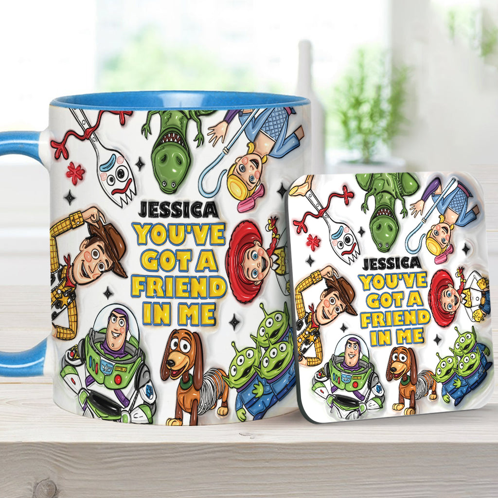 You've Got A Friend In Me - Personalized Toy Story Accent Mug & Coaster