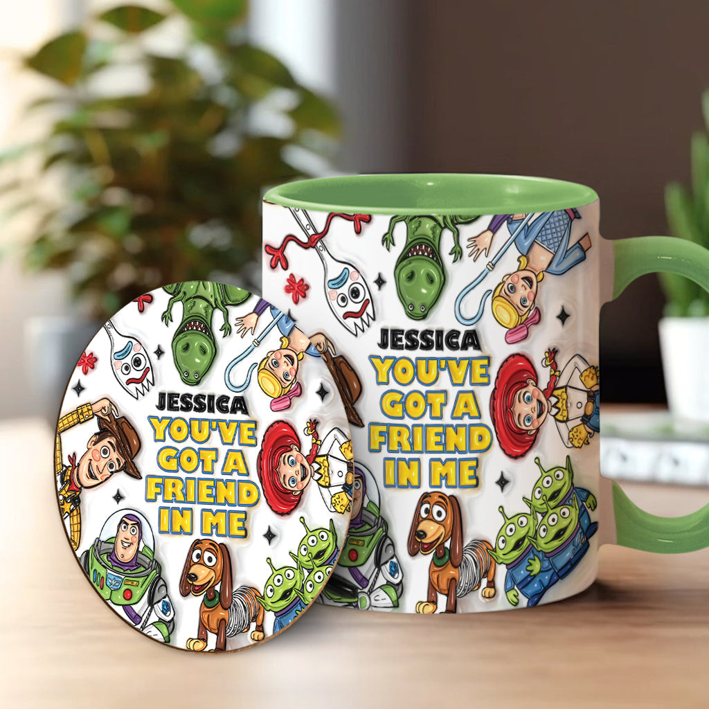 You've Got A Friend In Me - Personalized Toy Story Accent Mug & Coaster