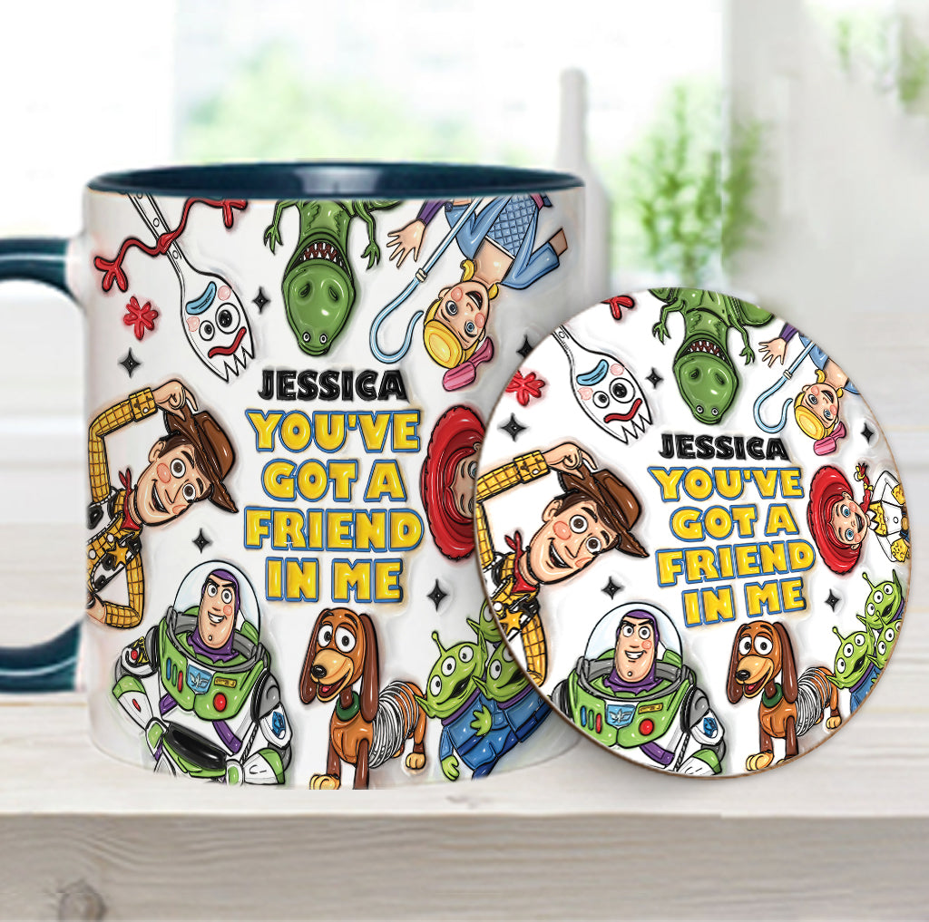 You've Got A Friend In Me - Personalized Toy Story Accent Mug & Coaster