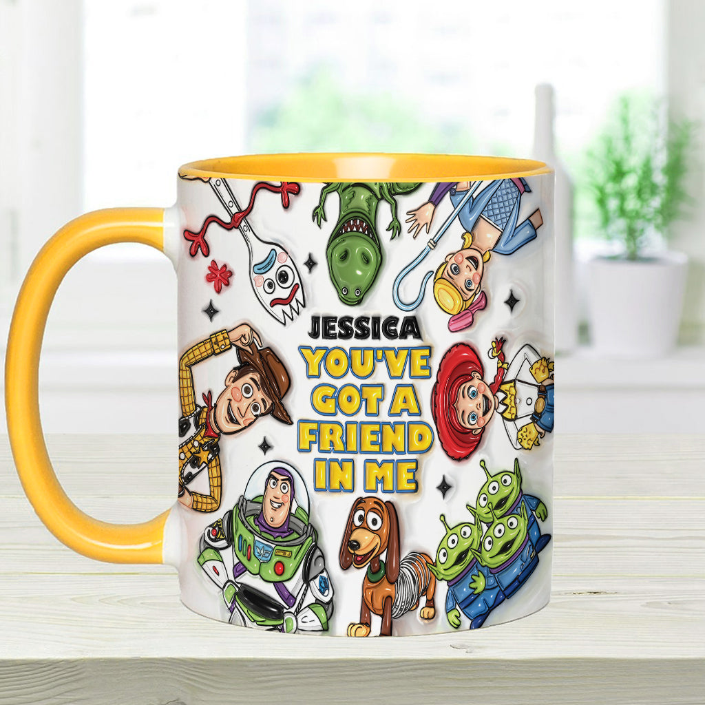 You've Got A Friend In Me - Personalized Toy Story Accent Mug & Coaster