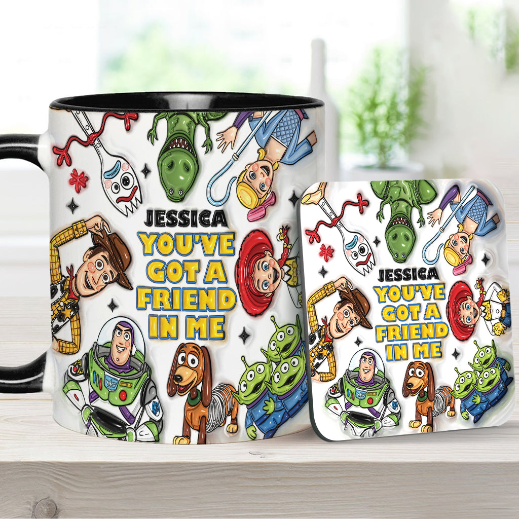 You've Got A Friend In Me - Personalized Toy Story Accent Mug & Coaster