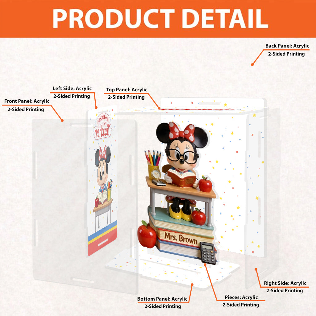 Teacher Gift - Personalized Mouse Acrylic Display Box