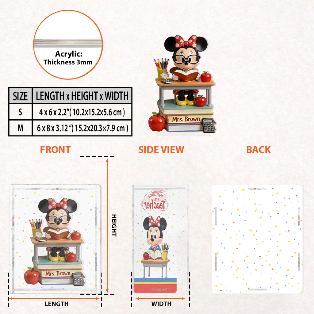 Teacher Gift - Personalized Mouse Acrylic Display Box