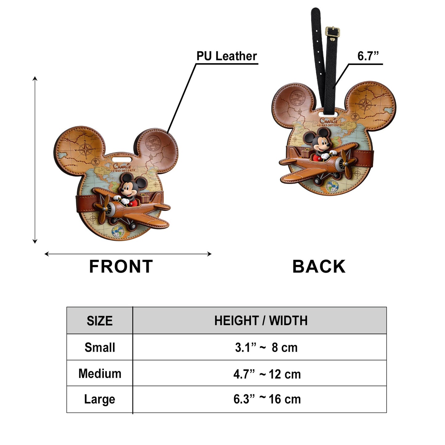 Magical Trip - Personalized Mouse Luggage Tag