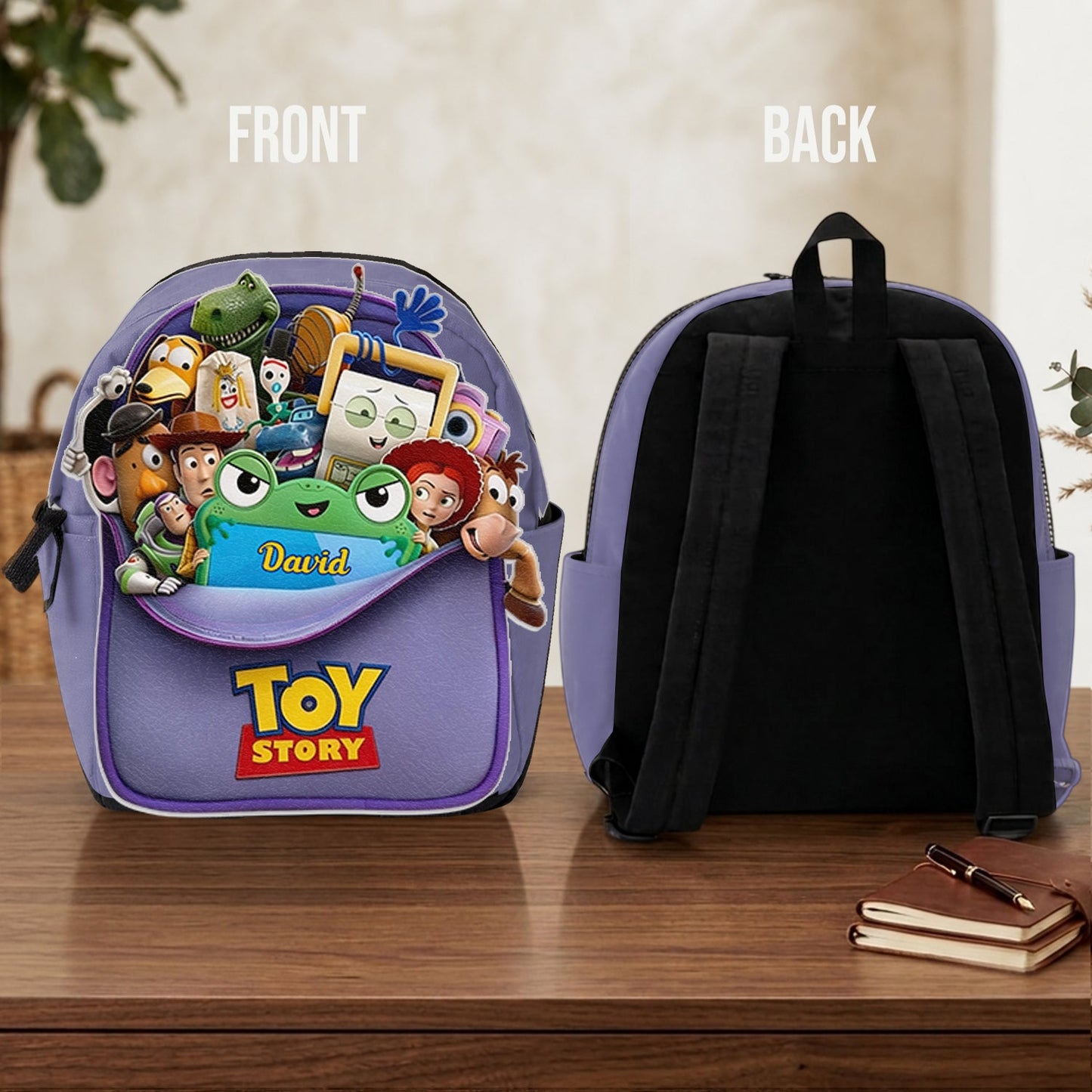 Friends - Personalized Movie For Kids Changeable Leather Patch Backpack