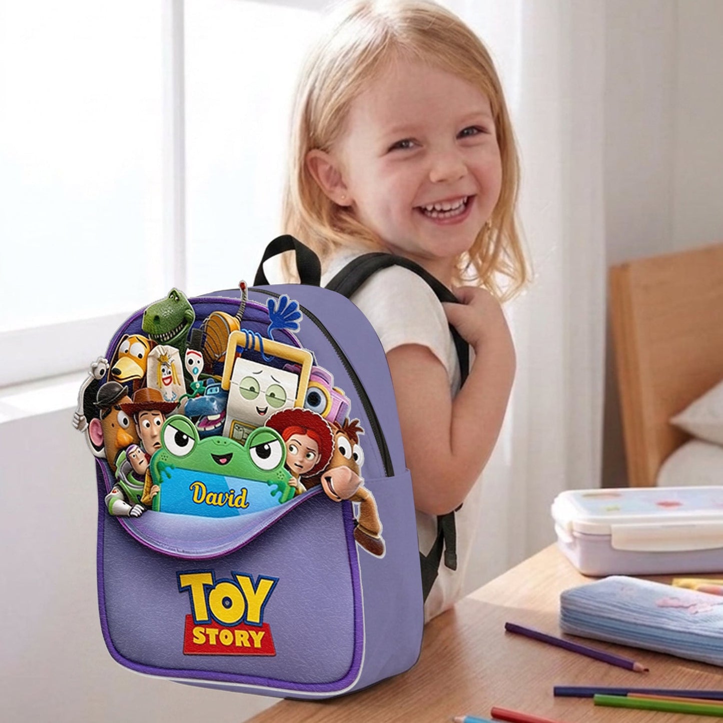 Friends - Personalized Movie For Kids Changeable Leather Patch Backpack