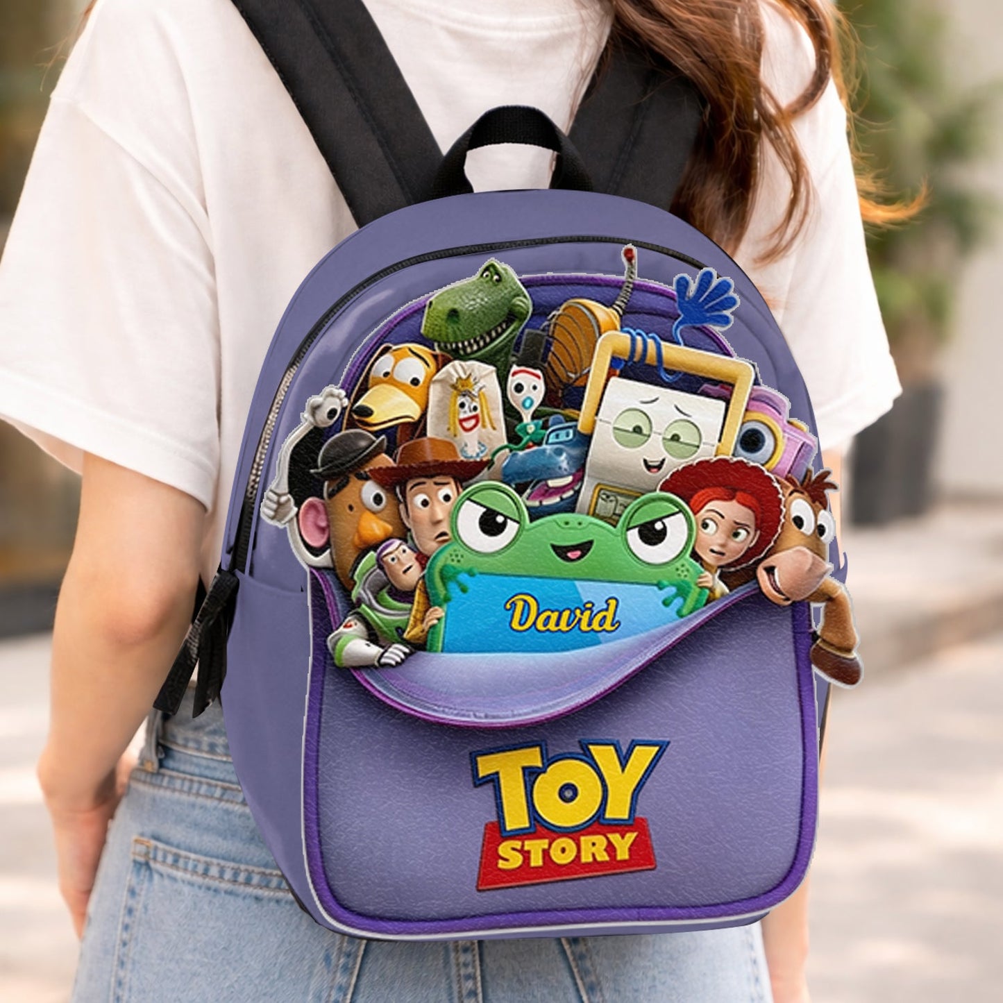 Friends - Personalized Movie For Kids Changeable Leather Patch Backpack