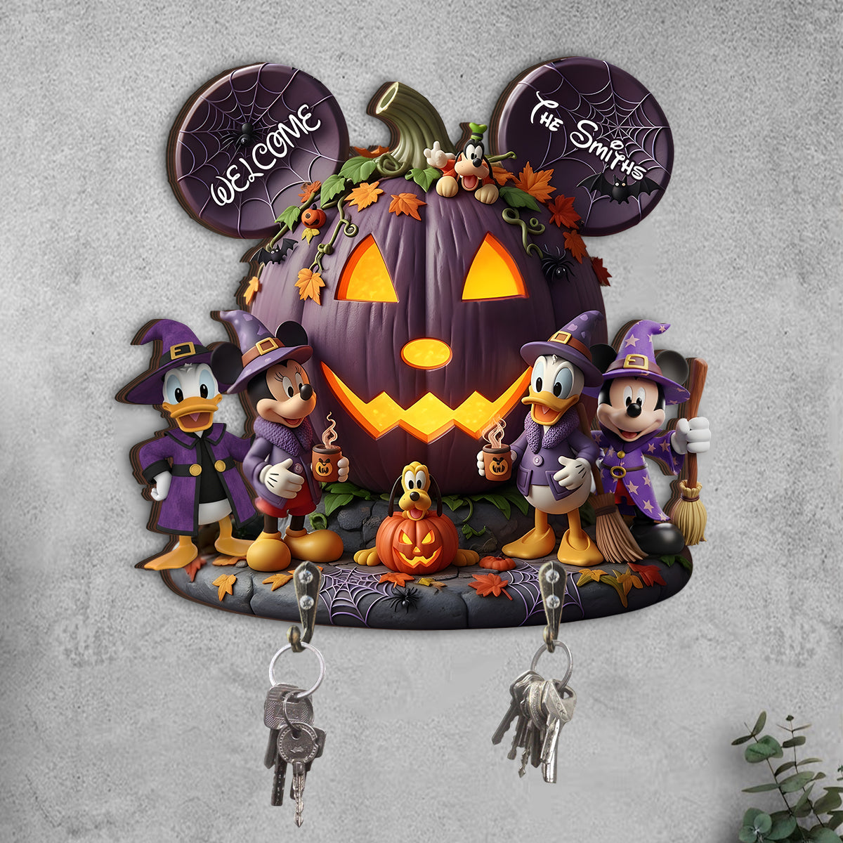 Magical Season - Personalized Mouse Custom Shaped Key Rack