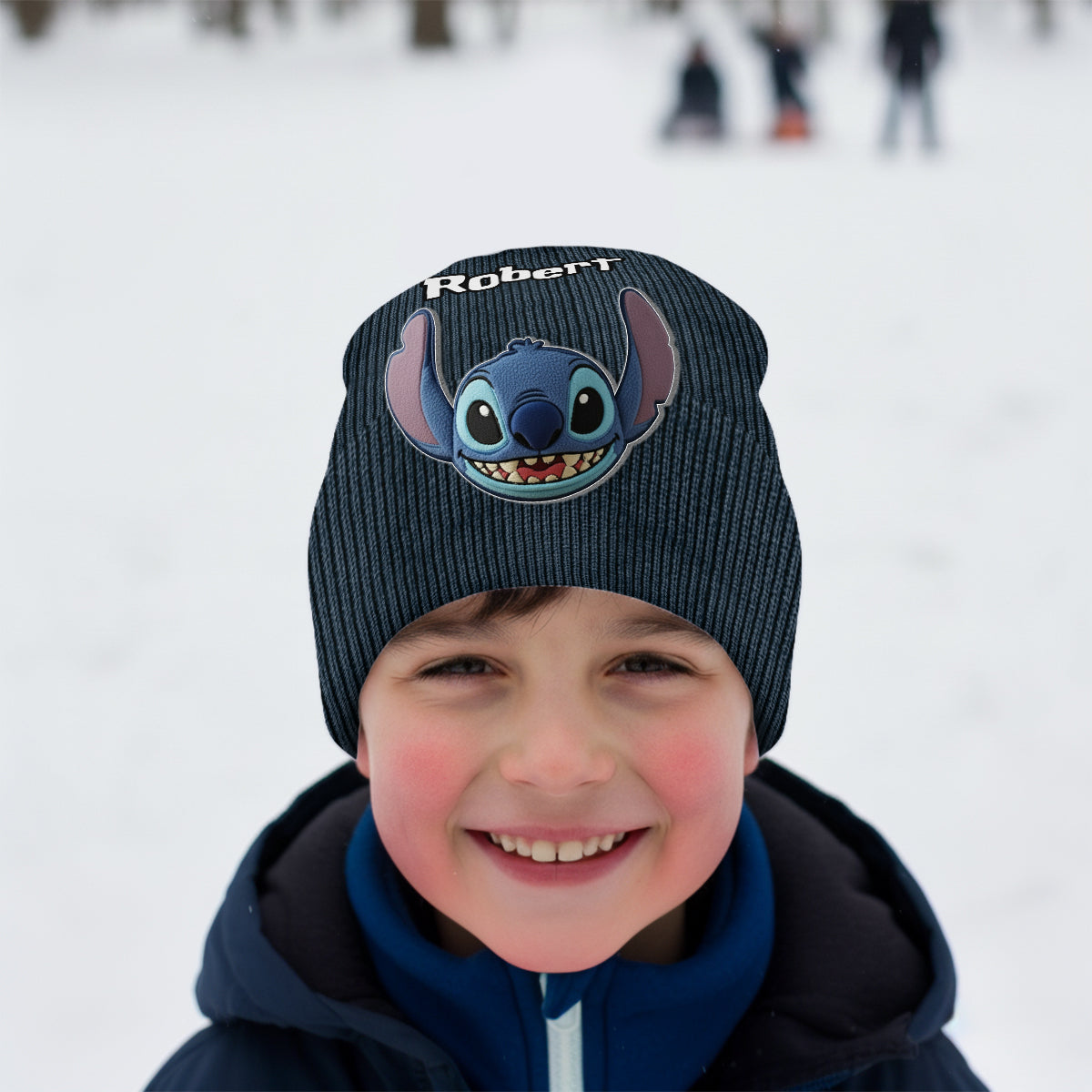 Ohana Means Family - Personalized Ohana Beanie Hat With Patches