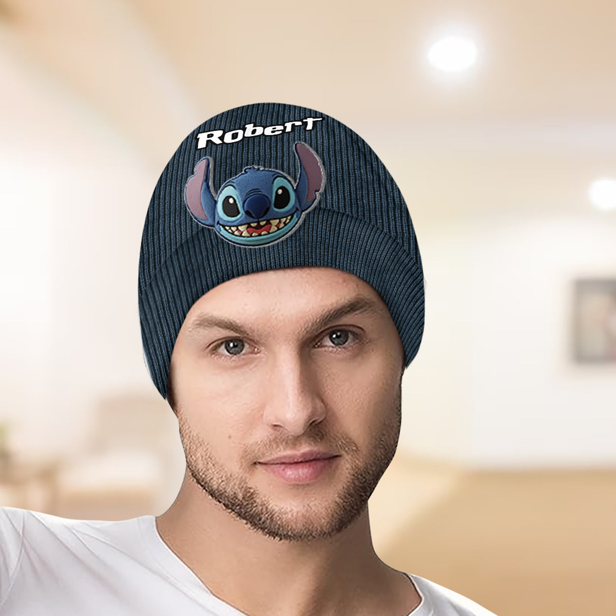 Ohana Means Family - Personalized Ohana Beanie Hat With Patches