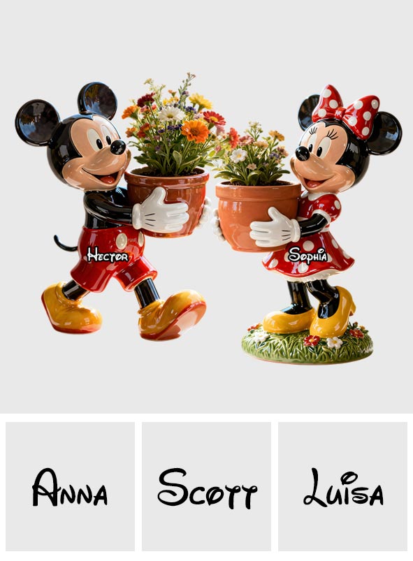 Magical Time - Personalized Mouse Custom Shape Acrylic Flower Vase