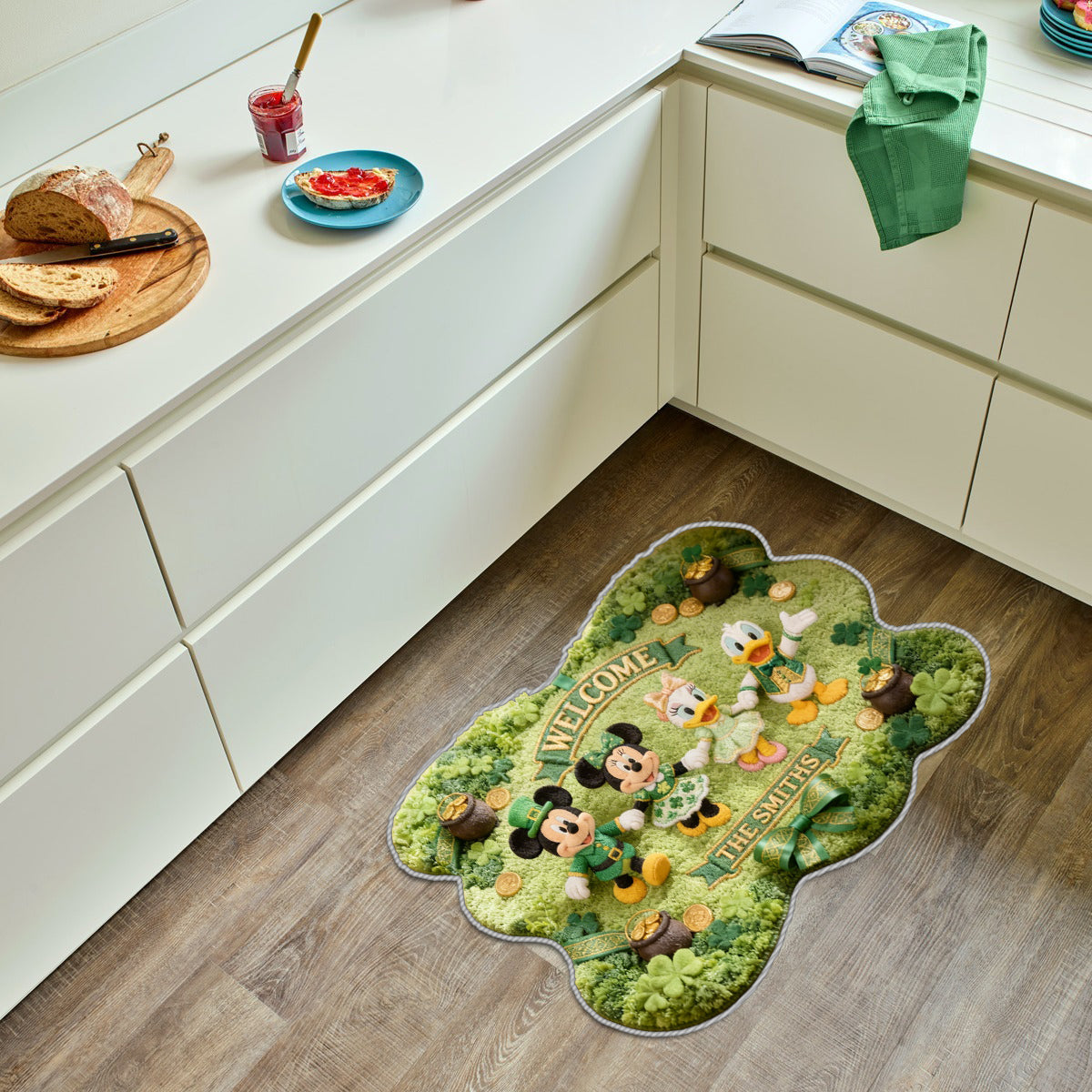 Lucky Magical Friends - Personalized Mouse Non-Slip Tufted Rug