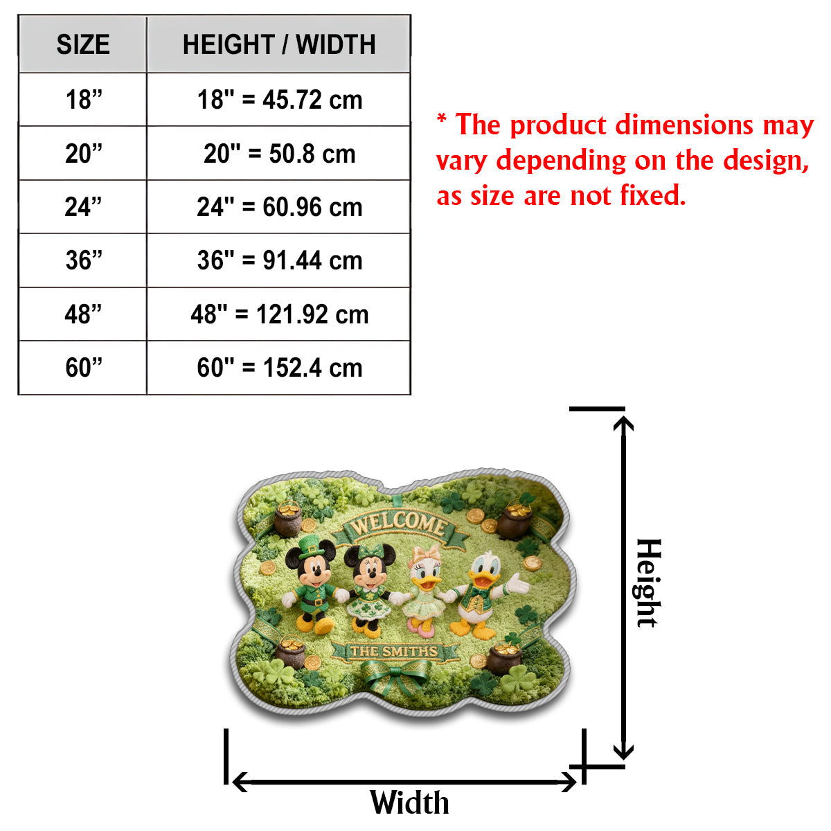 Lucky Magical Friends - Personalized Mouse Non-Slip Tufted Rug