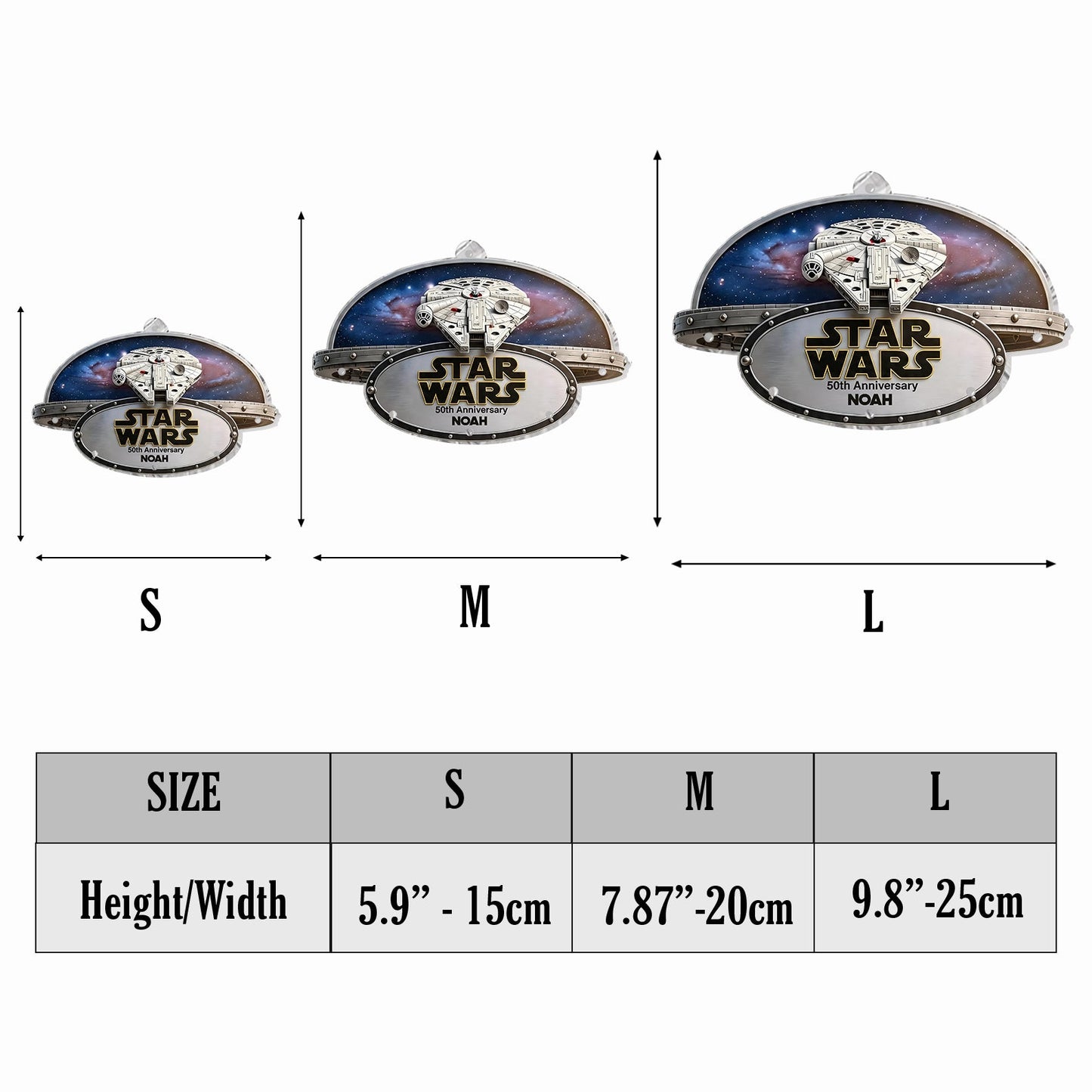 Celebrate 50th Anniversary - Personalized The Force Wind Chime With Charm