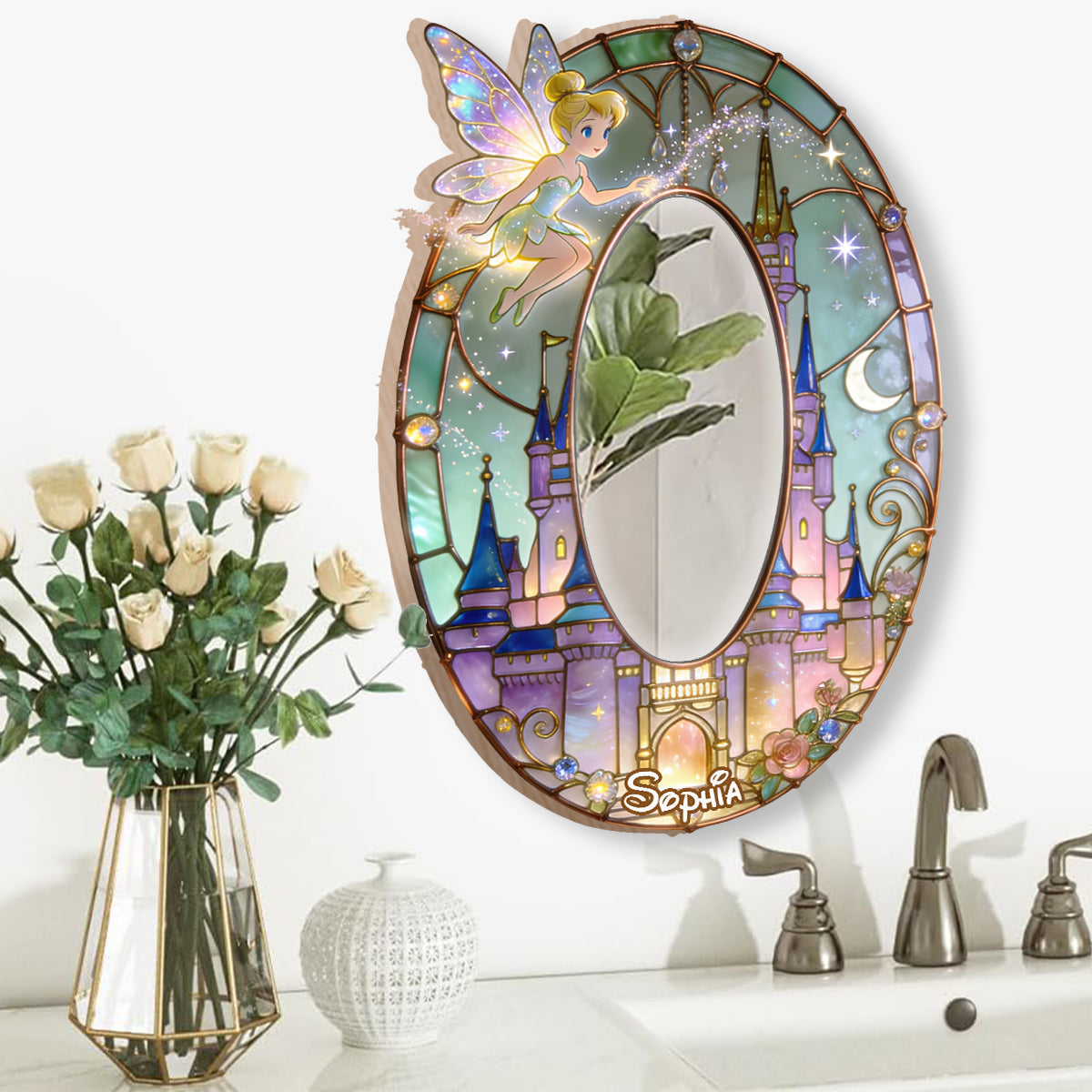 Magical Castle - Personalized Flying Fairy Wall Hanging Mirror