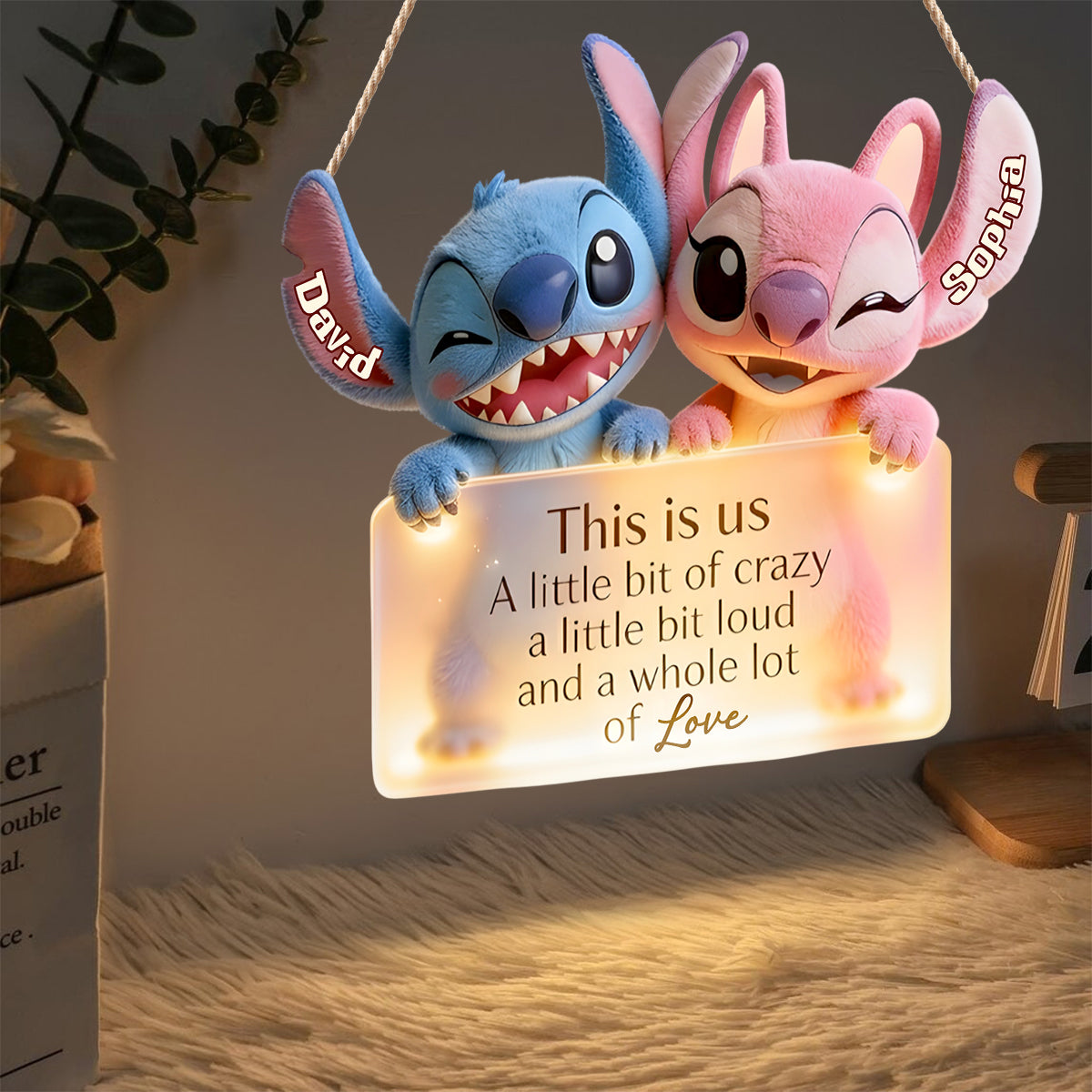 Ohana Means Family - Personalized Ohana LED Light Acrylic Sign