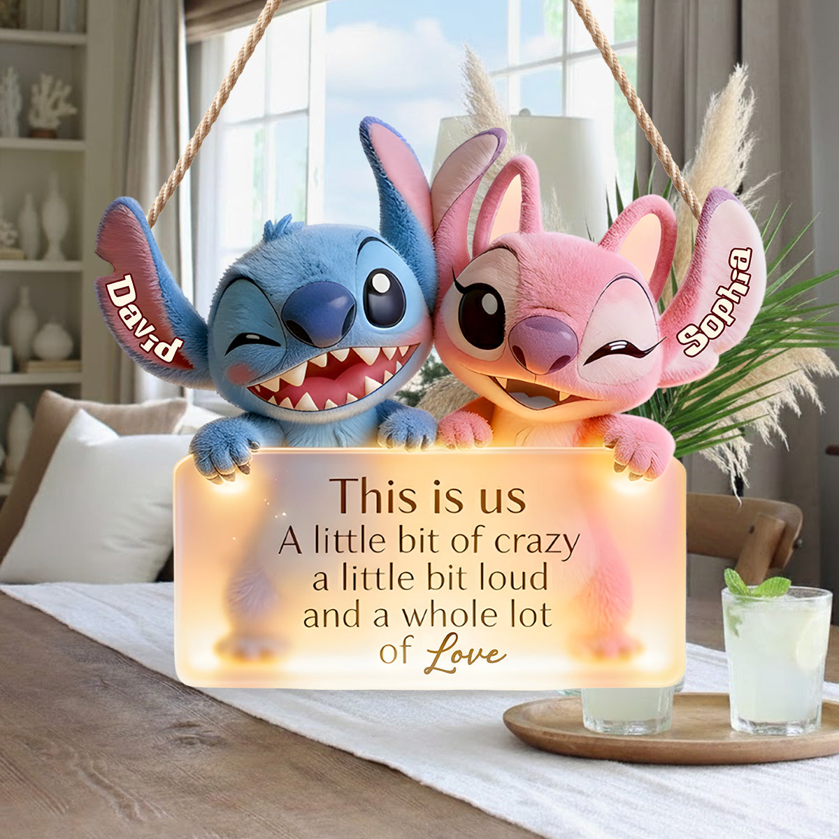 Ohana Means Family - Personalized Ohana LED Light Acrylic Sign