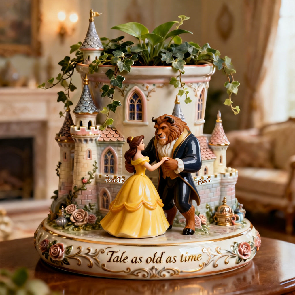 Tale As Old As Time - Personalized Beauty And The Beast Custom Shape Acrylic Flower Vase