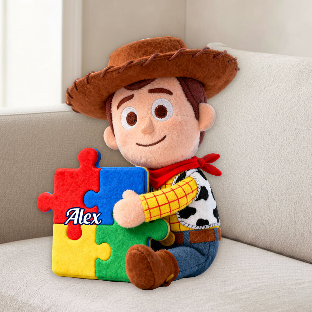 You've Got A Friend In Me - Personalized Autism Awareness Premium Faux Fur Pillow