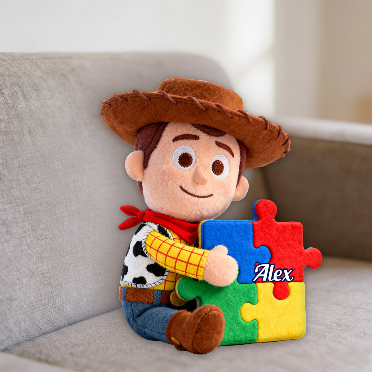 You've Got A Friend In Me - Personalized Autism Awareness Premium Faux Fur Pillow