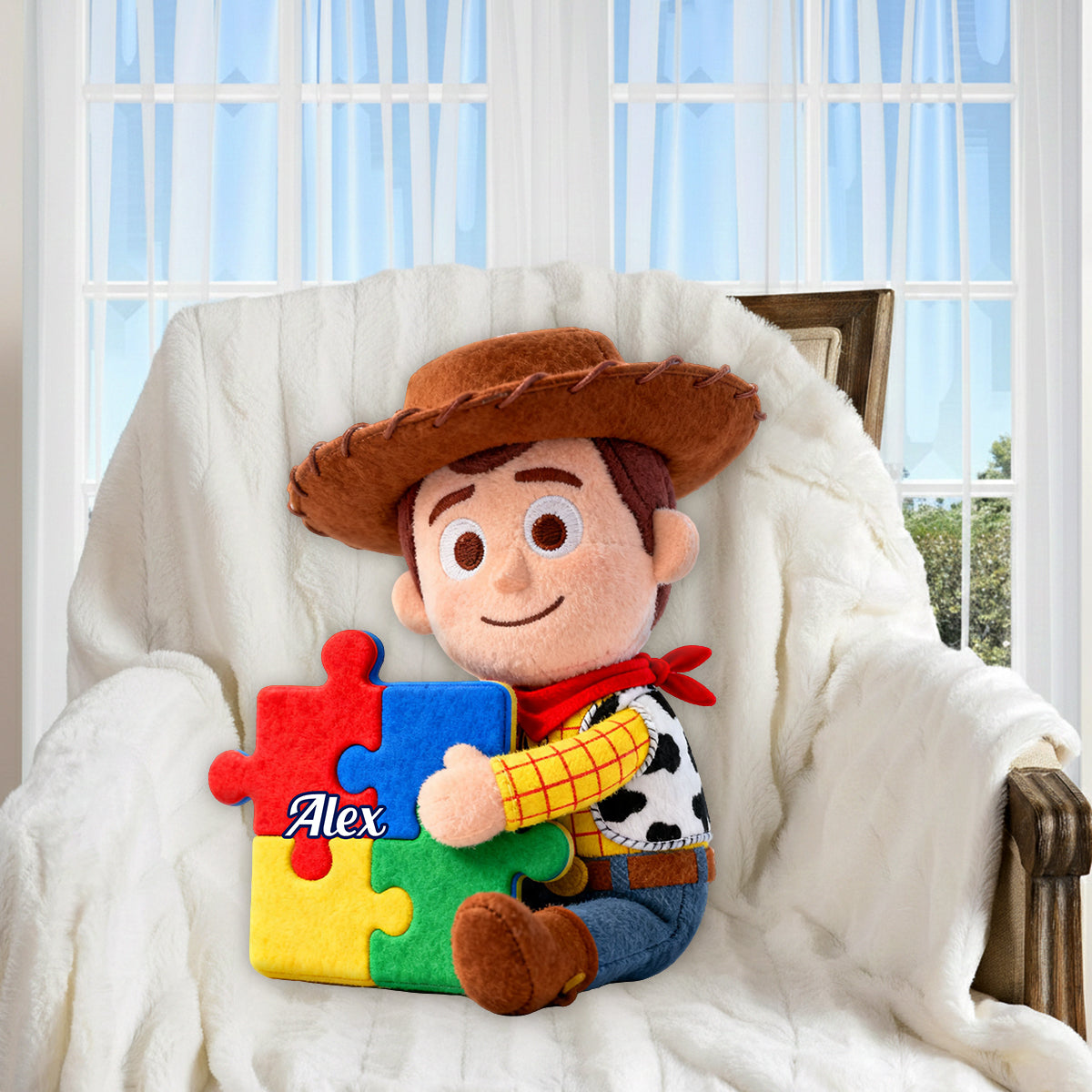 You've Got A Friend In Me - Personalized Autism Awareness Premium Faux Fur Pillow