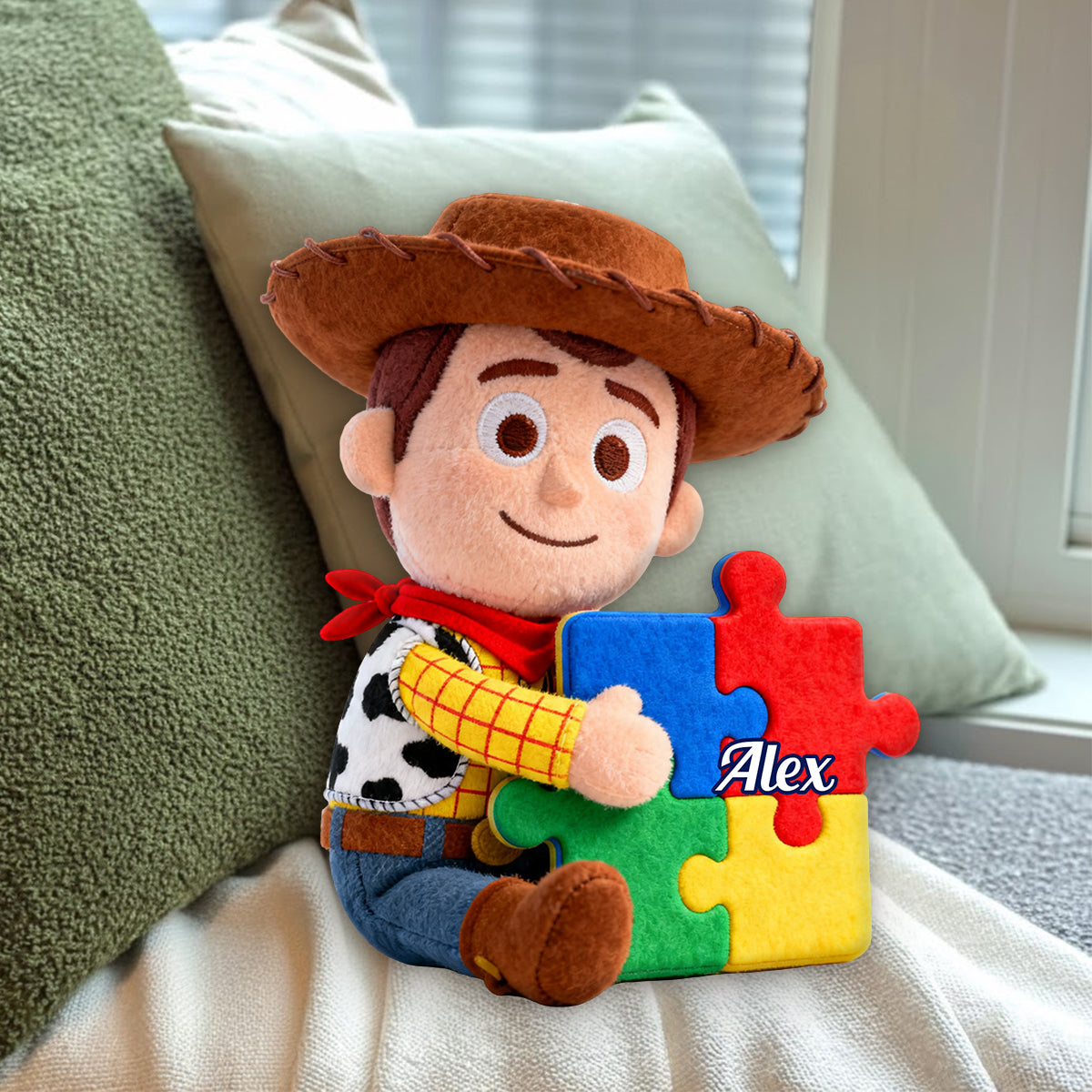 You've Got A Friend In Me - Personalized Autism Awareness Premium Faux Fur Pillow