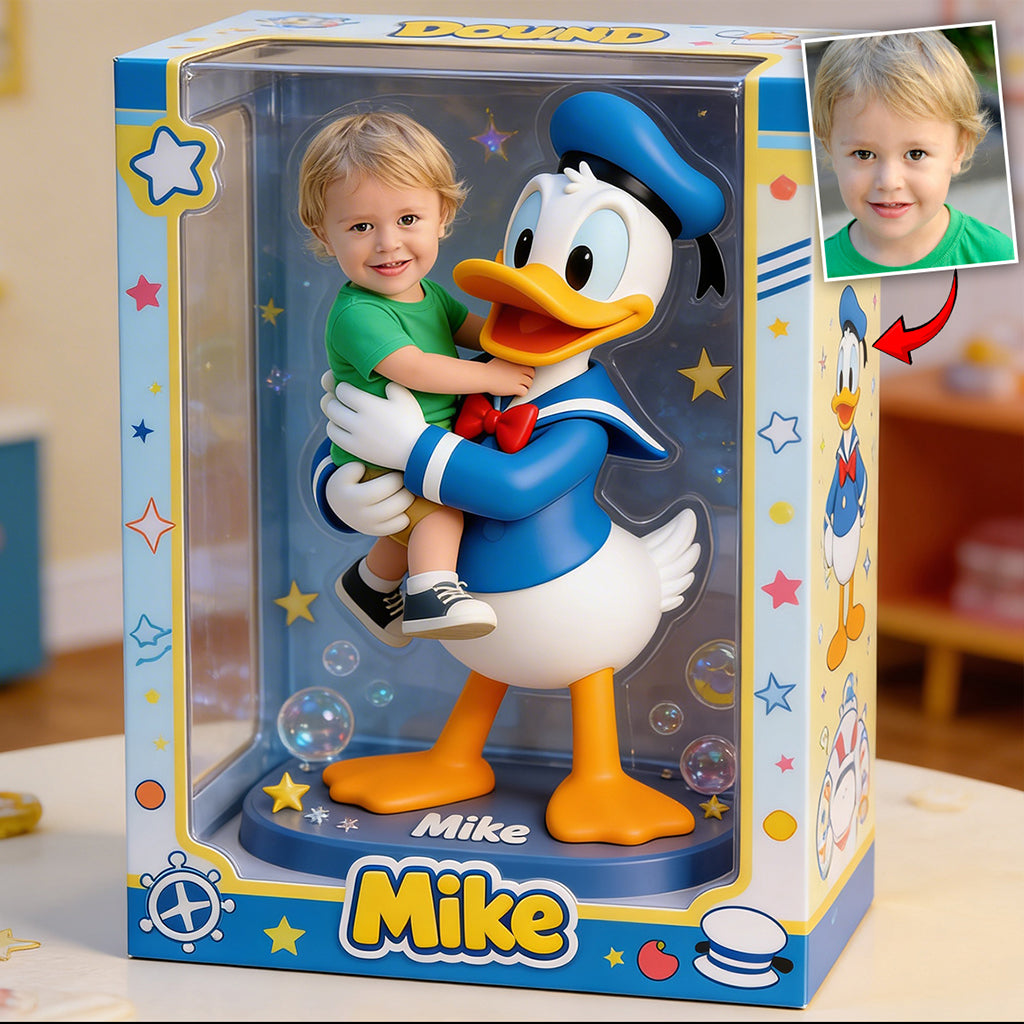 Big Ears Mouse And Kid - Personalized Mouse Custom Shaped Acrylic Plaque