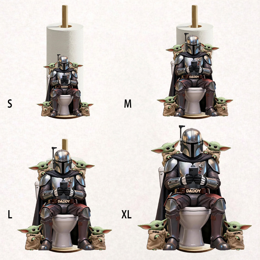 Doing Dad Sht - Personalized The Force Paper Towel Stand