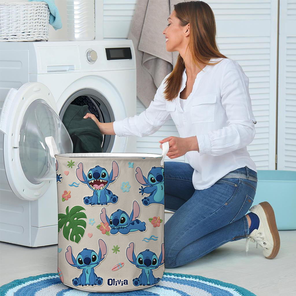 Blue Alien Friend - Personalized Ohana Storage Basket
