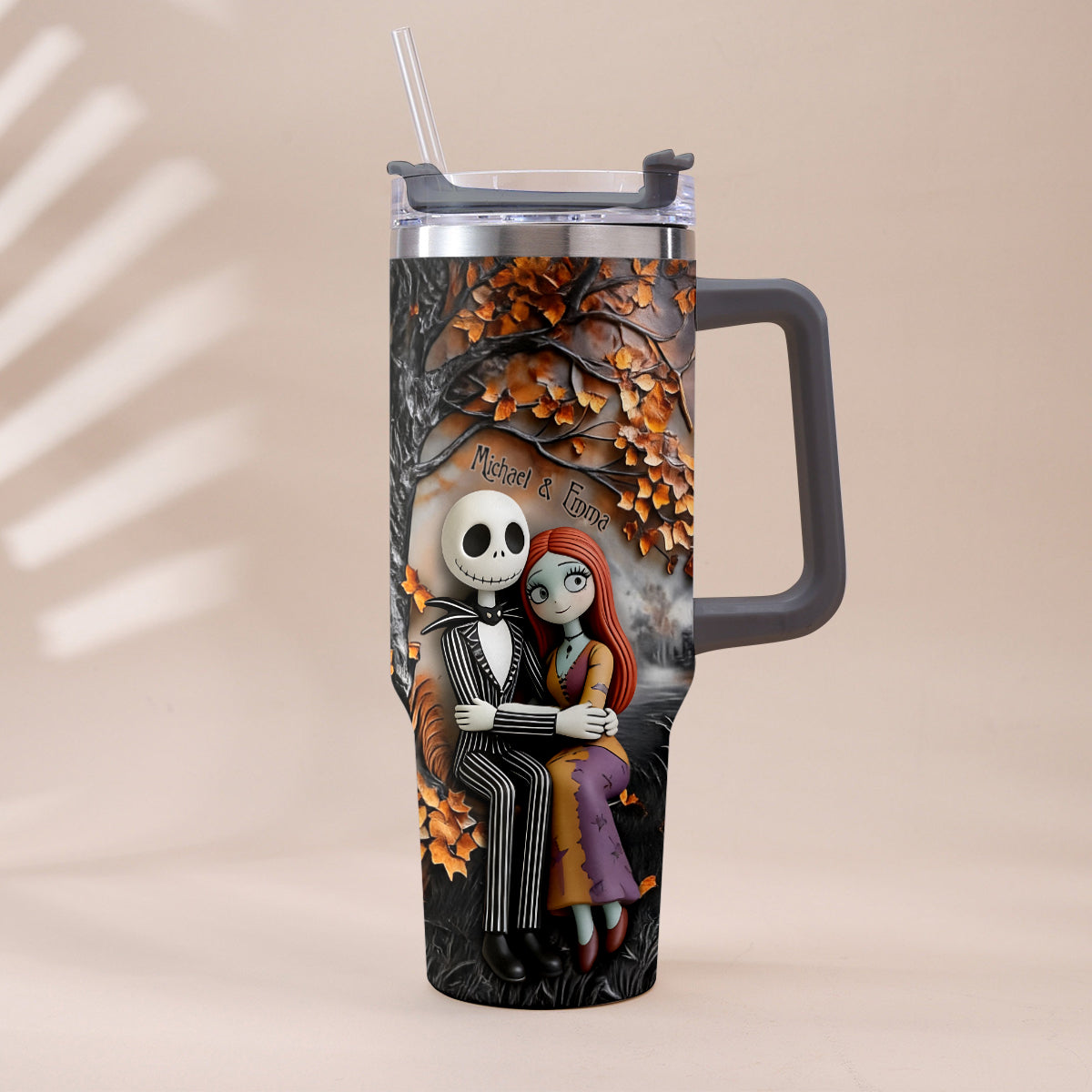 Till Death Do Us Part - Personalized Nightmare Tumbler With Plush Charm