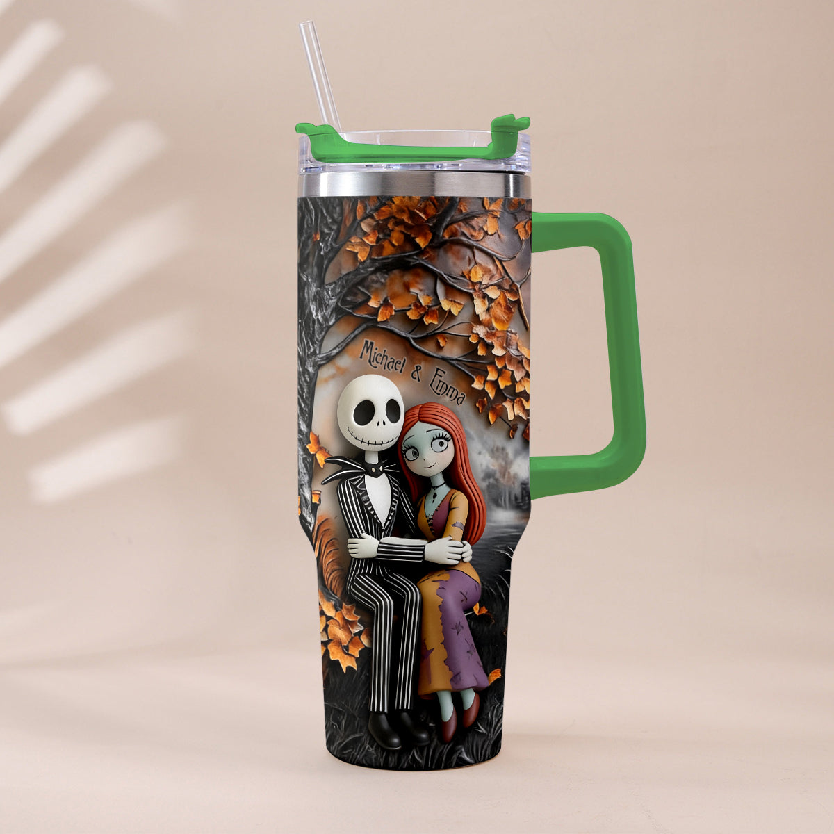 Till Death Do Us Part - Personalized Nightmare Tumbler With Plush Charm