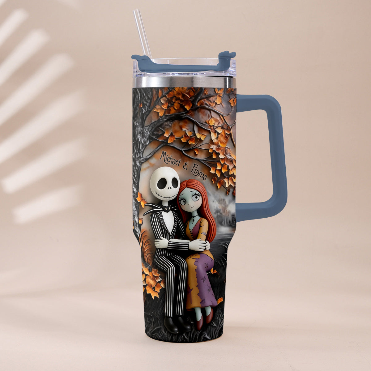 Till Death Do Us Part - Personalized Nightmare Tumbler With Plush Charm