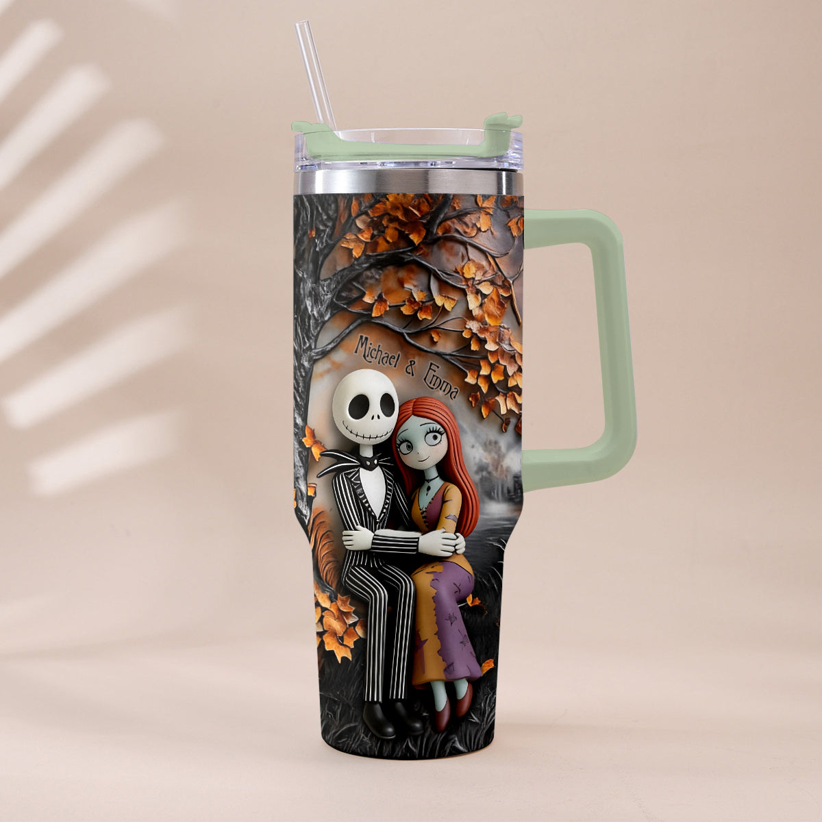 Till Death Do Us Part - Personalized Nightmare Tumbler With Plush Charm