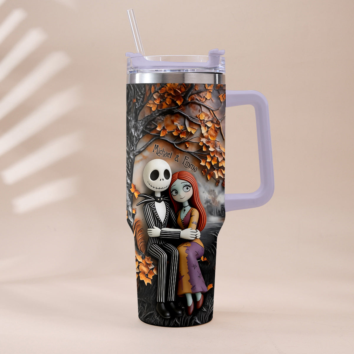 Till Death Do Us Part - Personalized Nightmare Tumbler With Plush Charm