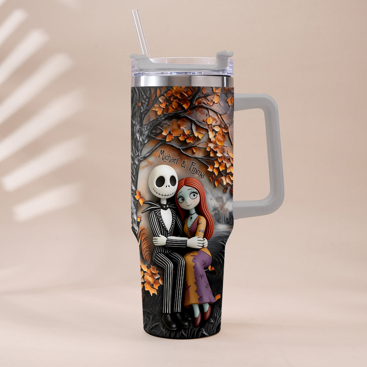 Till Death Do Us Part - Personalized Nightmare Tumbler With Plush Charm