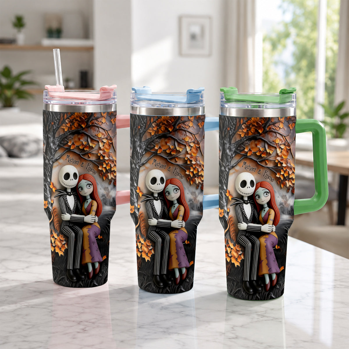 Till Death Do Us Part - Personalized Nightmare Tumbler With Plush Charm