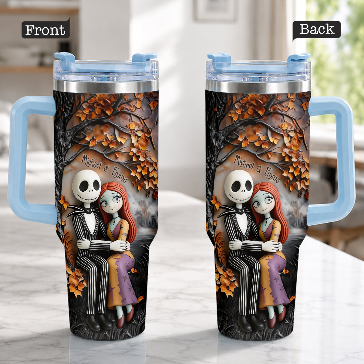 Till Death Do Us Part - Personalized Nightmare Tumbler With Plush Charm