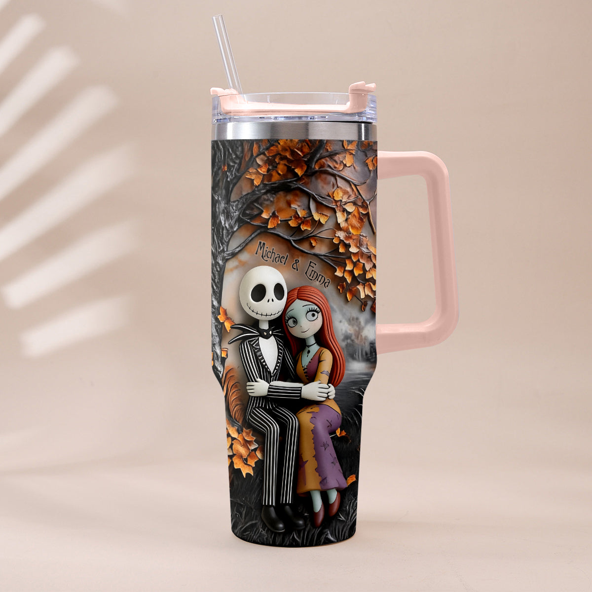 Till Death Do Us Part - Personalized Nightmare Tumbler With Plush Charm