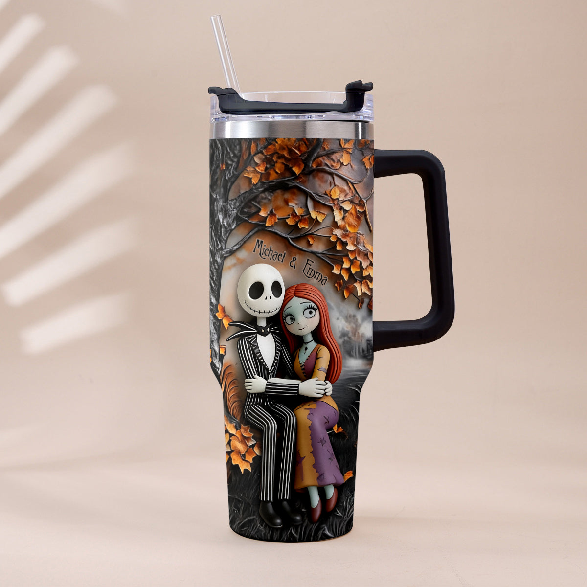 Till Death Do Us Part - Personalized Nightmare Tumbler With Plush Charm