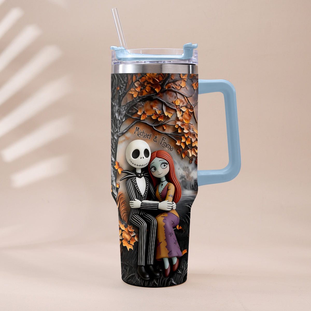 Till Death Do Us Part - Personalized Nightmare Tumbler With Plush Charm