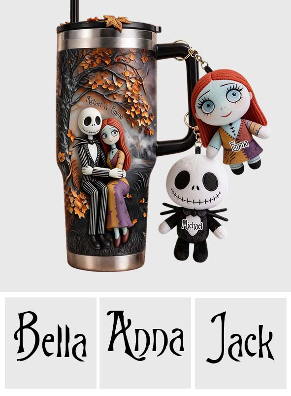 Till Death Do Us Part - Personalized Nightmare Tumbler With Plush Charm