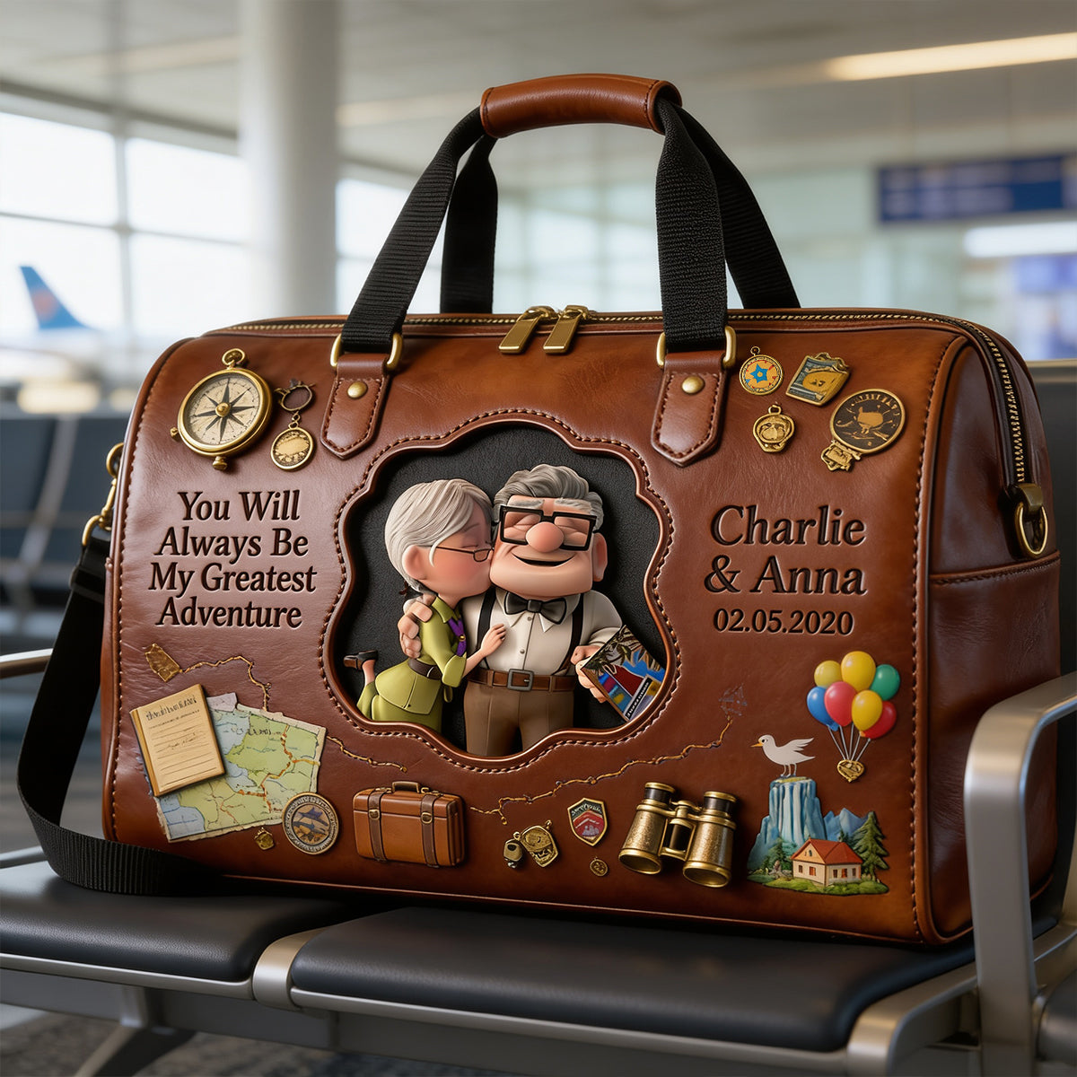 You Will Always Be My Greatest Adventure - Personalized Up Movie Couple Duffle Bag