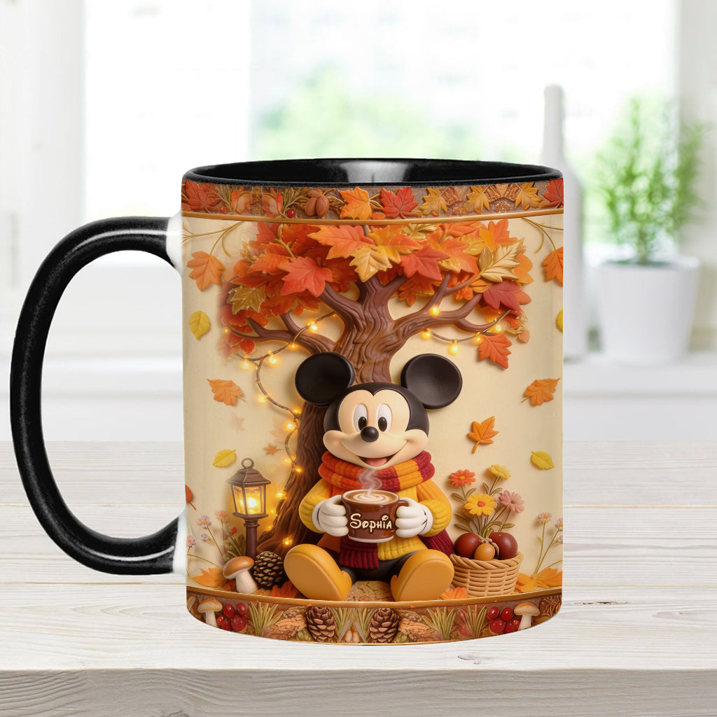 Fall Vibes - Personalized Mouse Accent Mug & Coaster
