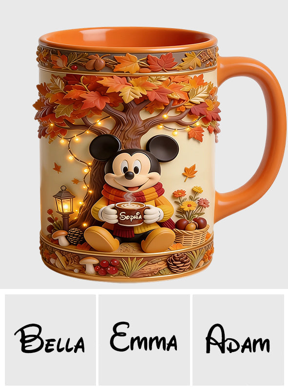 Fall Vibes - Personalized Mouse Accent Mug & Coaster