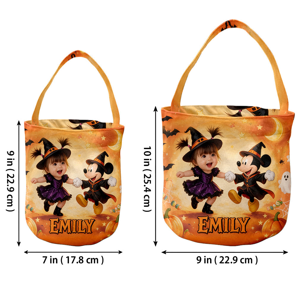 Trick Or Treat - Personalized Mouse Canvas Bucket Bag