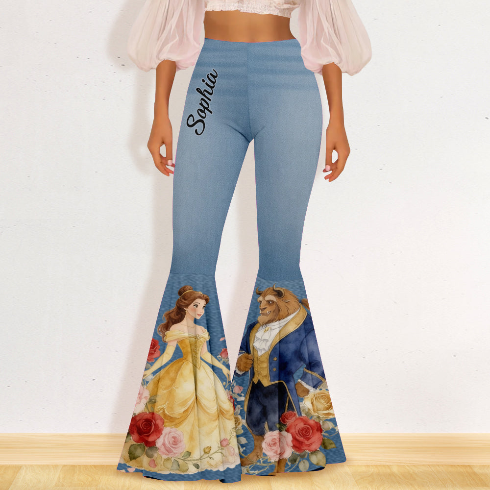 Tale As Old As Time - Personalized Beauty And The Beast Flare Leggings