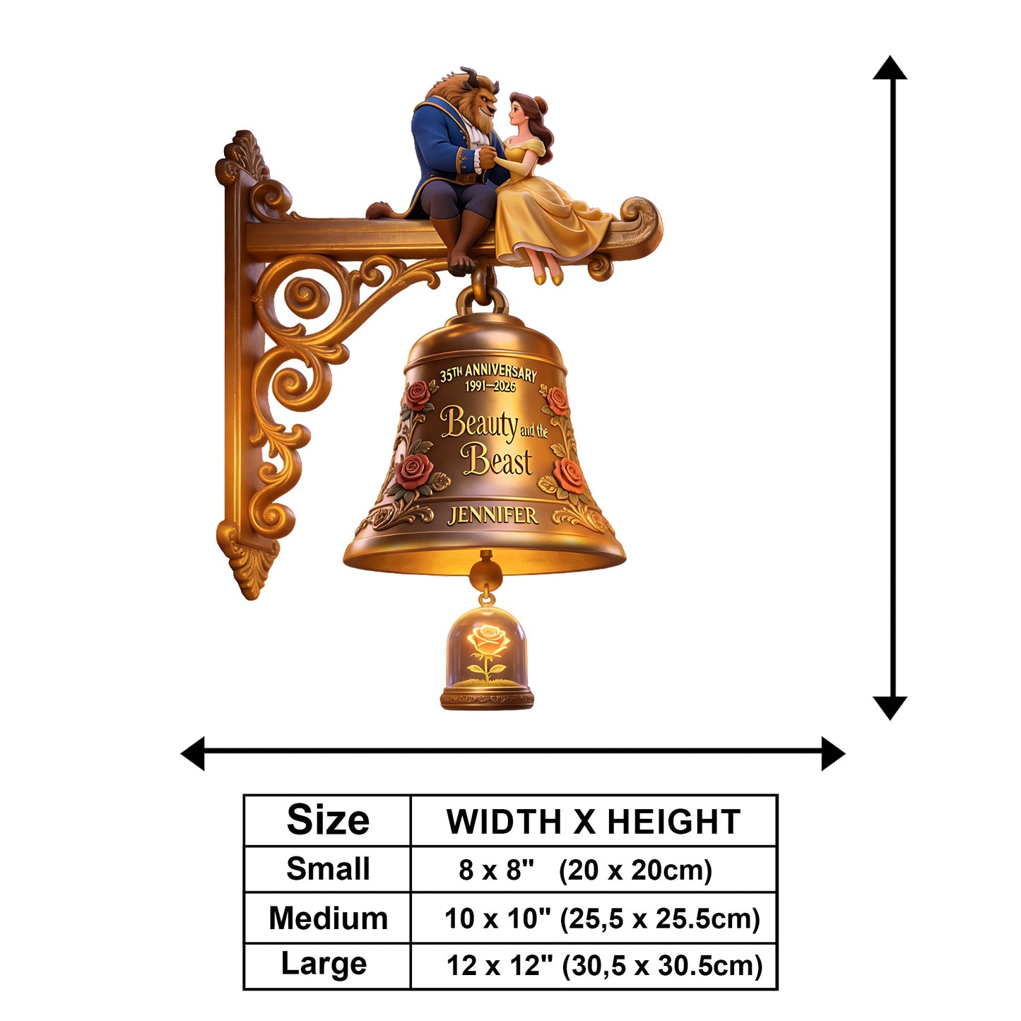 A Tale As Old As Time - Personalized Beauty And The Beast Wooden Wall Mount Sign