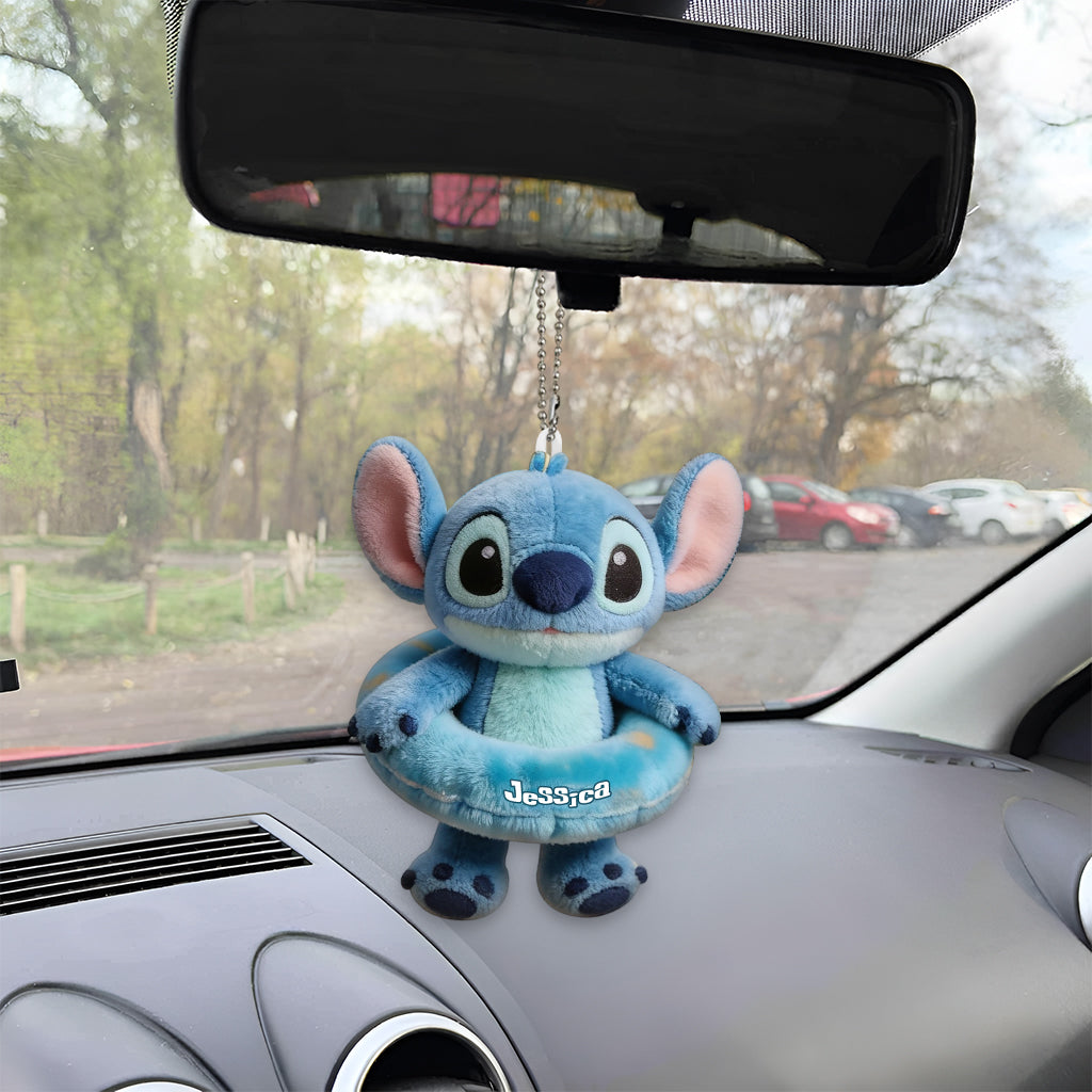 Blue Monster Summer Vibes - Personalized Ohana Tumbler With Plush Charm