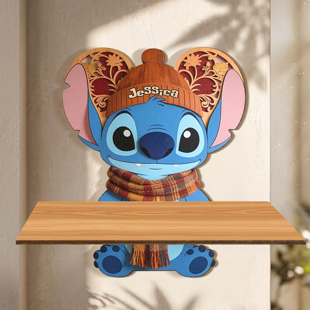 It's The Most Beautiful Time Of The Year - Personalized Ohana Wooden Floating Shelf