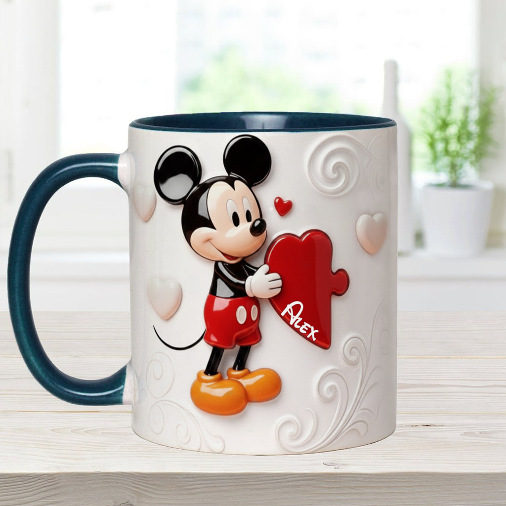 Magical Cartoon Mouse Couple, Matching Mug - Personalized Mouse Accent Mug